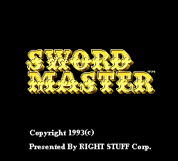 Sword Master Title Screen